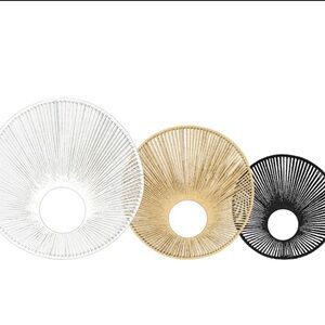 Set of 3 Decorative decor - White, Tan, Black